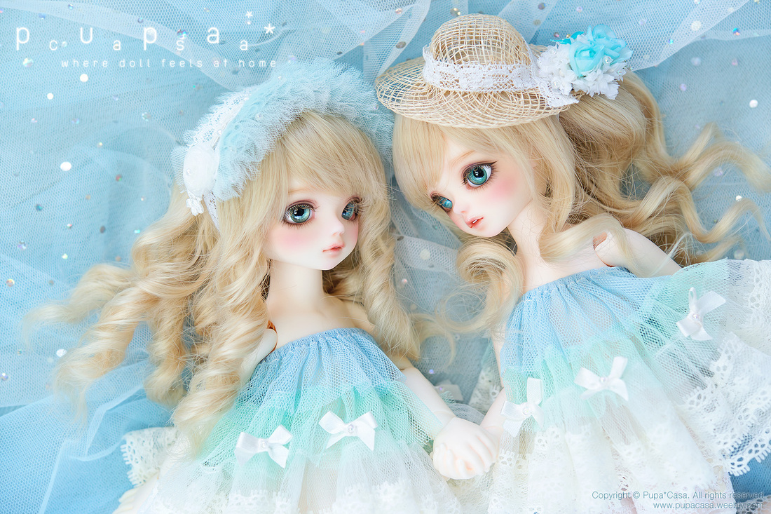 Shiny Teal or Shiny White Baby Doll